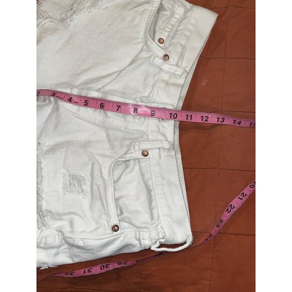 Free People We The Free White Frayed Hem Women's Denim Shorts Size 27 Womens - Picture 6 of 7